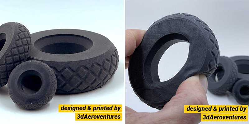 3D printed wheels with VarioShore TPU.